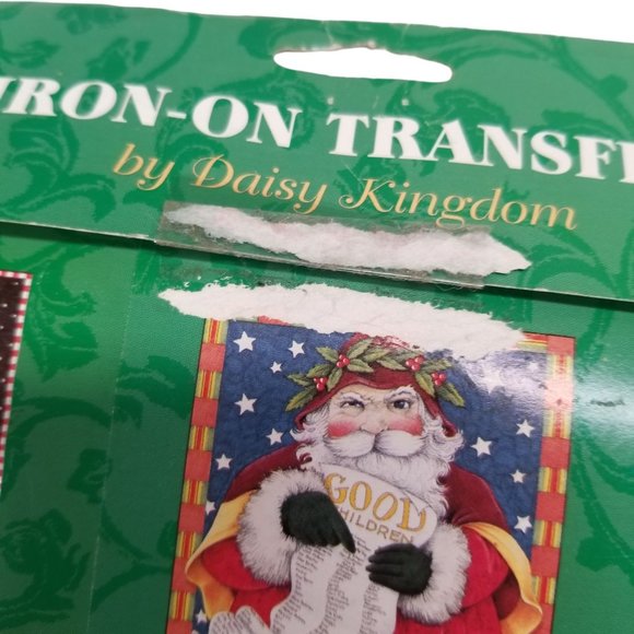 Iron On Transfers Daisy Kingdom He's Making a List Santa Claus Christmas Craft - Picture 3 of 7